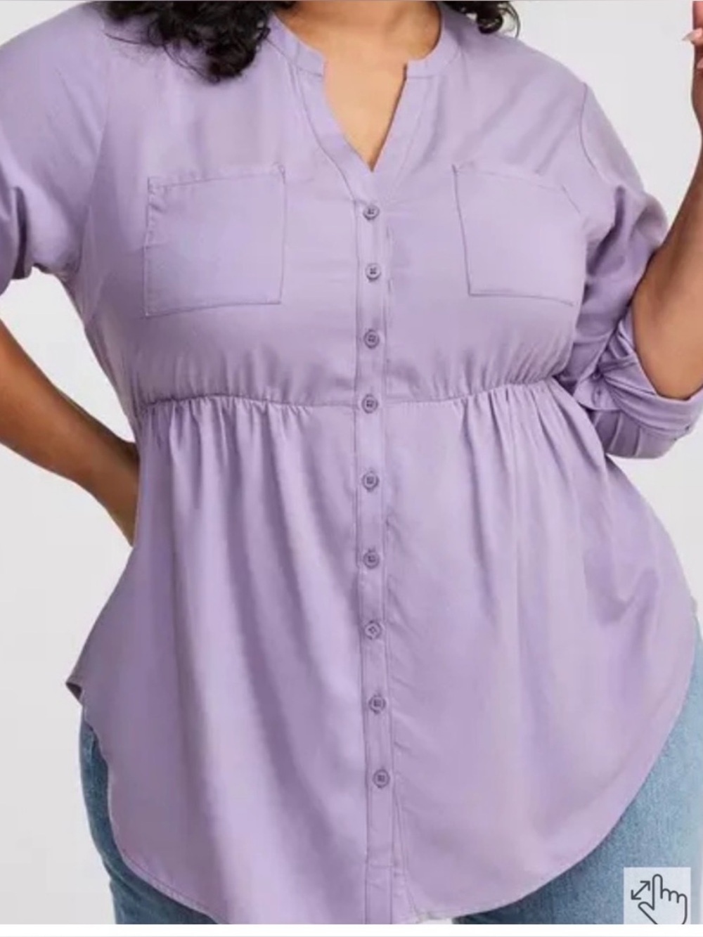 Torrid Lavender Emma Babydoll Top Size 4x (26)